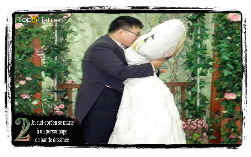 Un sud-coréen se marie à un personnage de bande dessinée